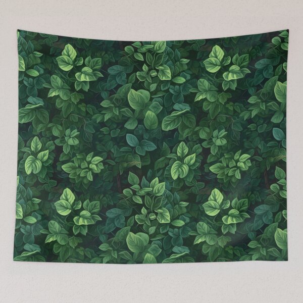 Item preview, Seamless pattern of lush green leaves in the summer garden designed and sold by SeamlessGuru.