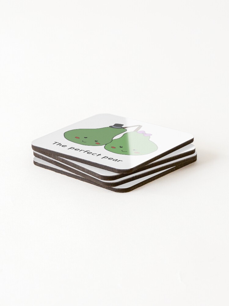 Thumbnail 4 of 5, Coasters (Set of 4), Perfect Pear designed and sold by StickerHome.