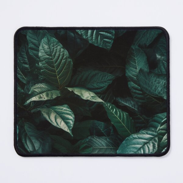 Item preview, Seamless aesthetic nature pattern of lush green leaves in the summer garden during near morning hour designed and sold by SeamlessGuru.
