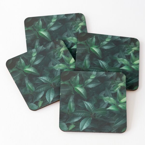 Item preview, Seamless aesthetic nature pattern of lush green leaves in the summer garden during near morning hour designed and sold by SeamlessGuru.