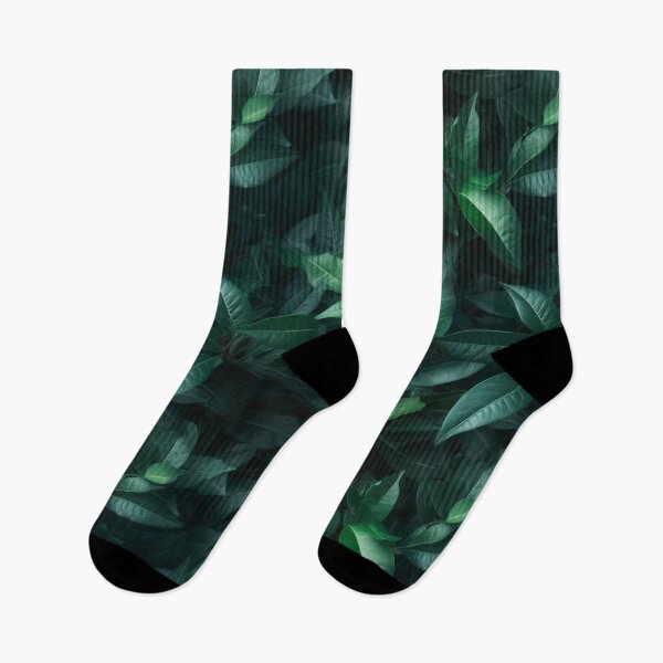 Item preview, Seamless aesthetic nature pattern of lush green leaves in the summer garden during near morning hour designed and sold by SeamlessGuru.