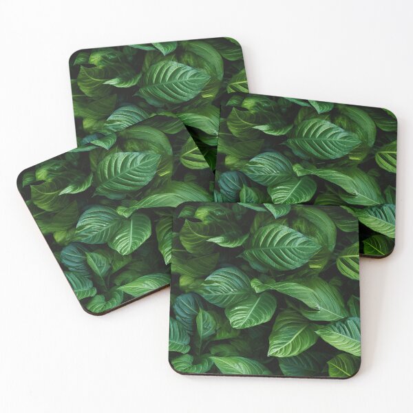 Item preview, Seamless aesthetic nature pattern of lush green leaves in the summer garden during near morning hour designed and sold by SeamlessGuru.