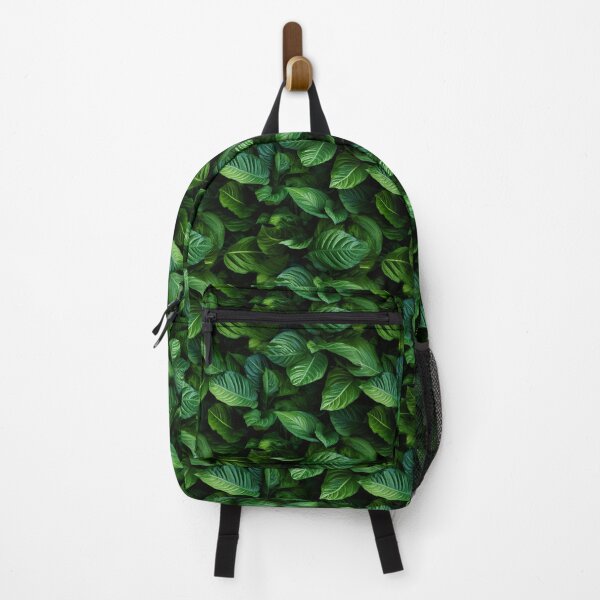 Item preview, Seamless aesthetic nature pattern of lush green leaves in the summer garden during near morning hour designed and sold by SeamlessGuru.