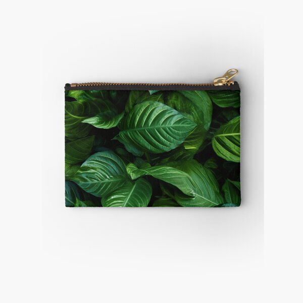 Item preview, Seamless aesthetic nature pattern of lush green leaves in the summer garden during near morning hour designed and sold by SeamlessGuru.