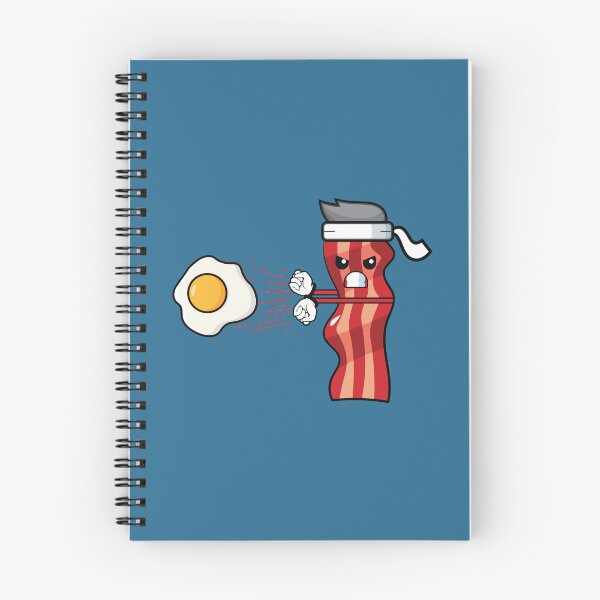 Item preview, Funny bacon fighter throwing a fried egg  designed and sold by Donutlovers.