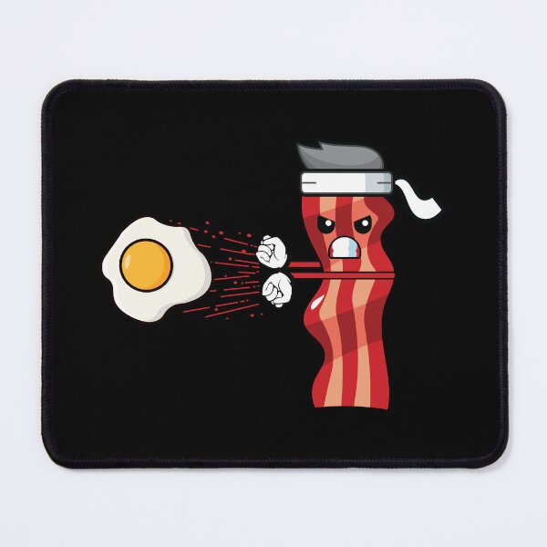 Item preview, Funny bacon fighter throwing a fried egg  designed and sold by Donutlovers.