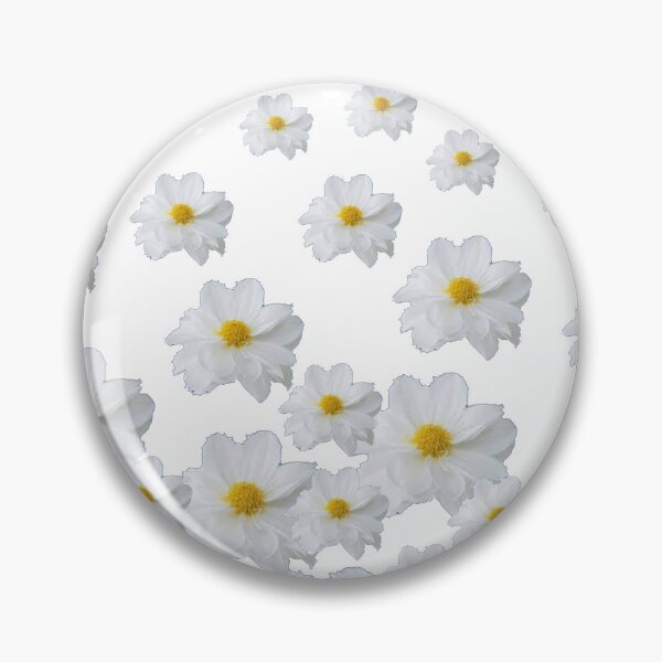 Item preview, WHITE COLOR WHITE GARDEN PATTERN FLOWERS ART designed and sold by sharlesart.
