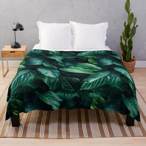 Item preview, Seamless aesthetic nature pattern of lush green leaves designed and sold by SeamlessGuru.