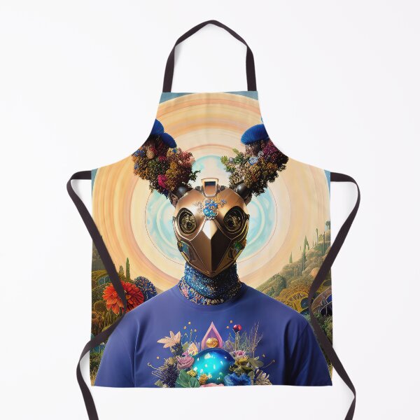 Item preview, Fantastic metallic masked robot with natural elements. designed and sold by HAKKI ARSLAN.