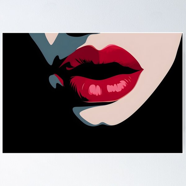 Dripping Lips Wall Art Canvas Prints Home Office Decor Modern Lips  Sublimation Printable Artwork Pop Art Lips Wall Hanging 