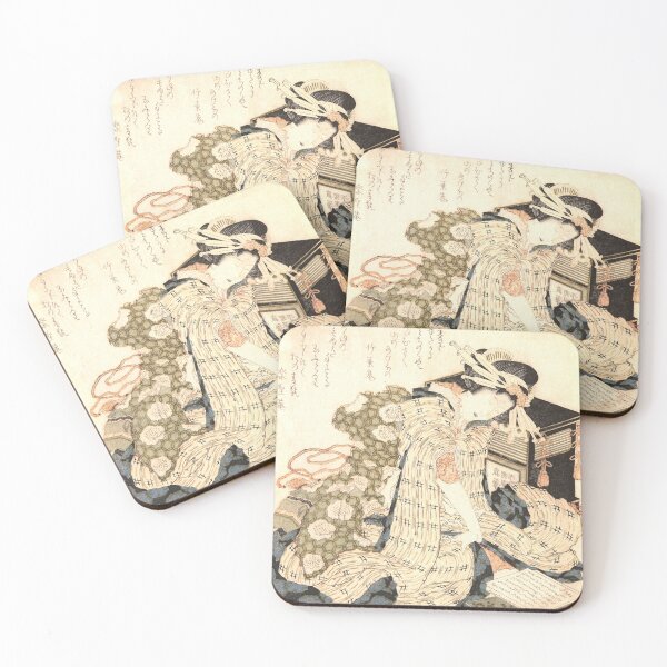 Item preview, Katsushika Hokusai Courtesan asleep Japanese painting designed and sold by Lady-Frost.