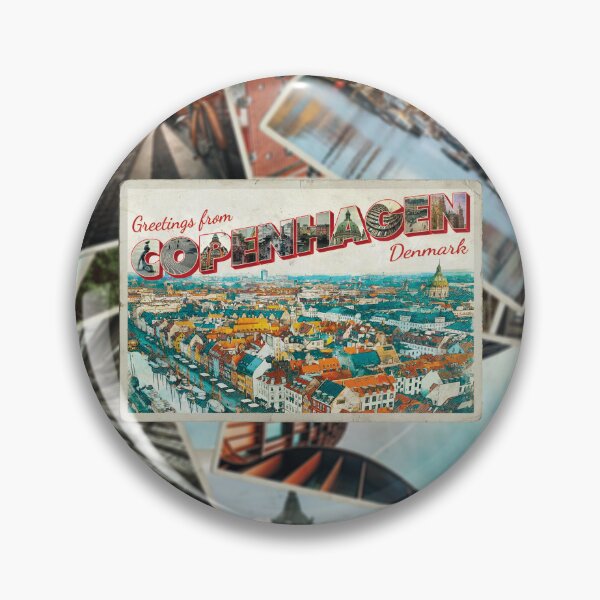 Item preview, Greetings from Copenhagen in Denmark vintage style retro souvenir designed and sold by DeveloperProp0.