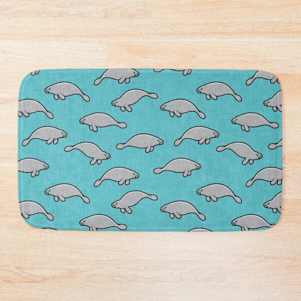 Item preview, manatees - teal designed and sold by littlearrow.