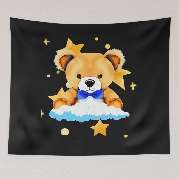 Item preview, Teddy Bear on a Cloud and Stars designed and sold by BoomBoomBaby.