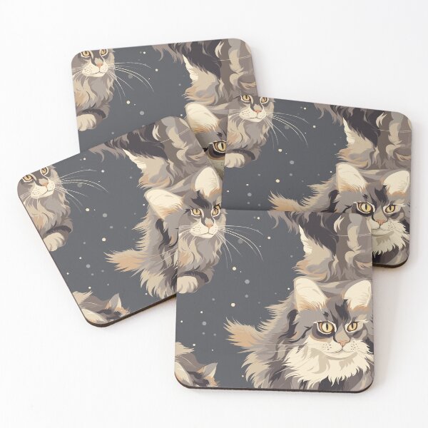 Artikelvorschau, Maine-Waschbär-Katzen-Design entworfen und verkauft von KaleidoCreation.