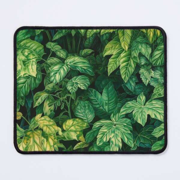 Item preview, Pattern of lush green painting leaves in the summer garden designed and sold by SeamlessGuru.