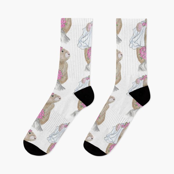 Item preview, Adorable Pika Bride with Flower Bouquet and Veil  designed and sold by Sockstomistic.