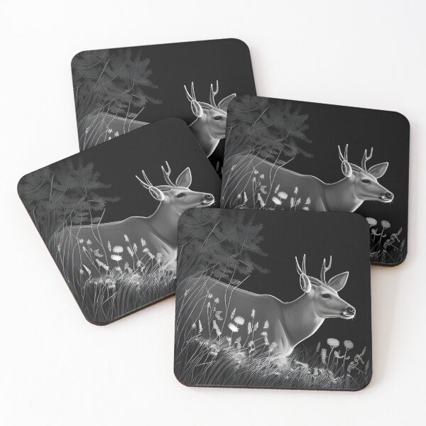 Item preview, Pencil drawn Deer High Quality Black and White Design designed and sold by Pencil-Art.
