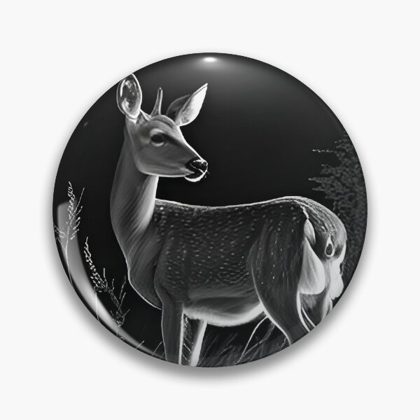Item preview, Pencil drawn Deer High Quality Black and White Design designed and sold by Pencil-Art.