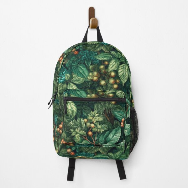 Item preview, Aesthetic painting pattern of fresh green leaves with shiny fruits designed and sold by SeamlessGuru.