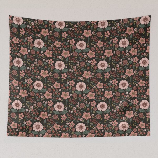 Item preview, Vintage Retro Wild Flowers Bouquet Pattern designed and sold by Nena Lab.