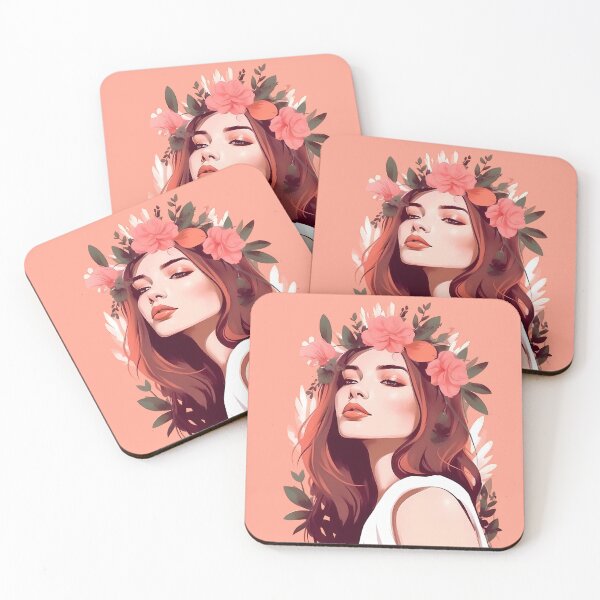 Item preview, Beautiful Orange Flower Girl Sticker designed and sold by AdiRemba.