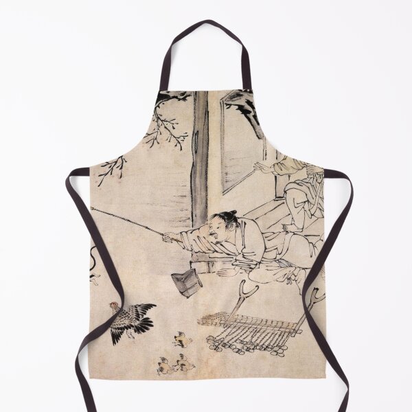 Item preview, Korean Painting Minhwa Cat Bites Chick and Runs Away designed and sold by tangerinemars.