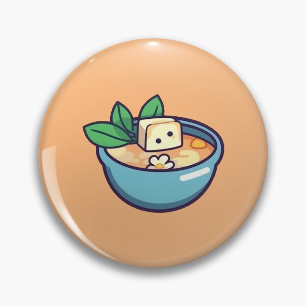 Item preview, Cute Miso Soup Tofu Design for Japanese Cuisine Lovers designed and sold by Stickerchef.