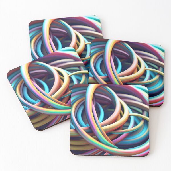 Item preview, abstraction interpenetrating colored circles multicolored color play designed and sold by JaroDesign2023.