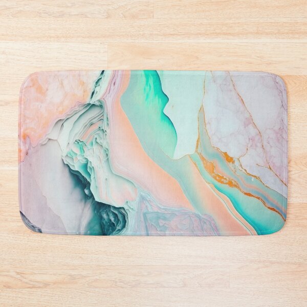 Item preview, Liquid abstract marble painting background print with a rose blue-gray gold glitter texture.. designed and sold by anytka.