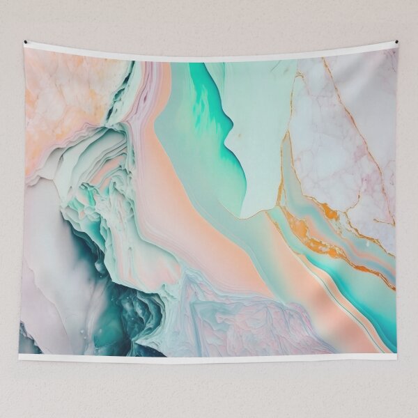 Item preview, Liquid abstract marble painting background print with a rose blue-gray gold glitter texture.. designed and sold by anytka.