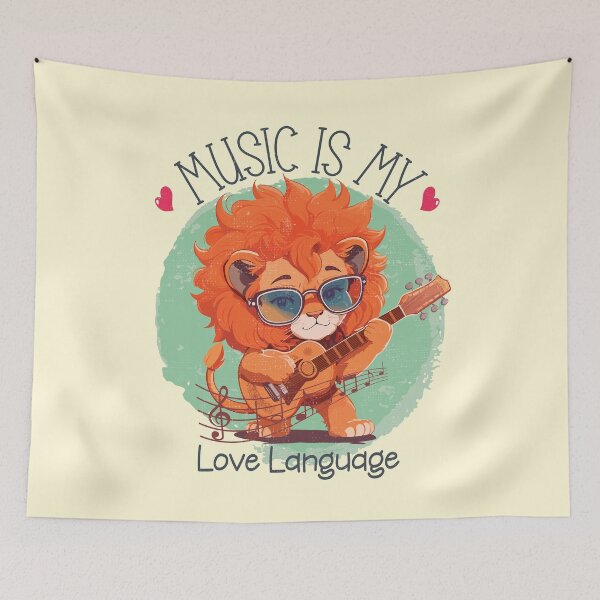 Item preview, Music is my love language - funny saying designed and sold by VichallanStudio.