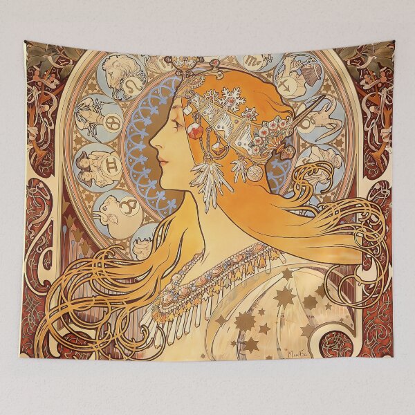 Item preview, Alphonse Mucha, Zodiac, Czech art, Art Nouveau designed and sold by NouveauEra.