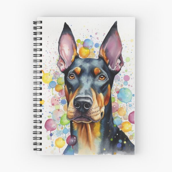 Item preview, Modern Colorful Dobermann Dog Art by Bodhi designed and sold by artbybodhi.
