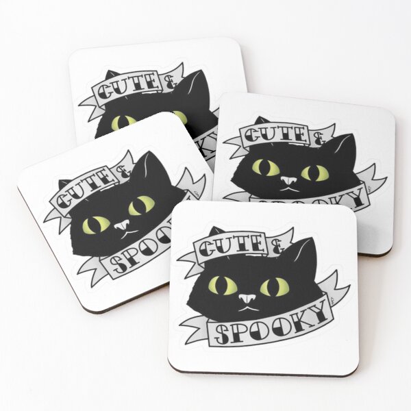 Item preview, Spooky Meow cat tattoo flash sticker pink red spoopy cute designed and sold by LucyfromMilol.