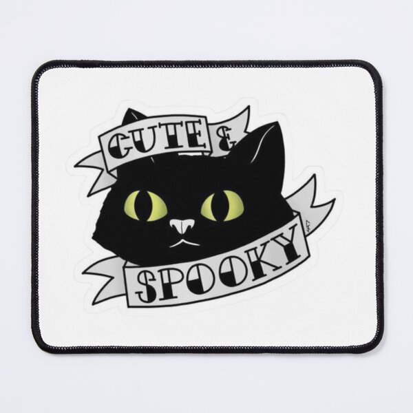 Item preview, Spooky Meow cat tattoo flash sticker pink red spoopy cute designed and sold by LucyfromMilol.