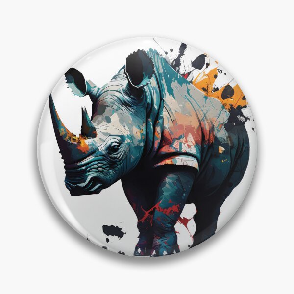 Item preview, Black Rhino, Rare and Majestic Animal designed and sold by MVDigitalArt.