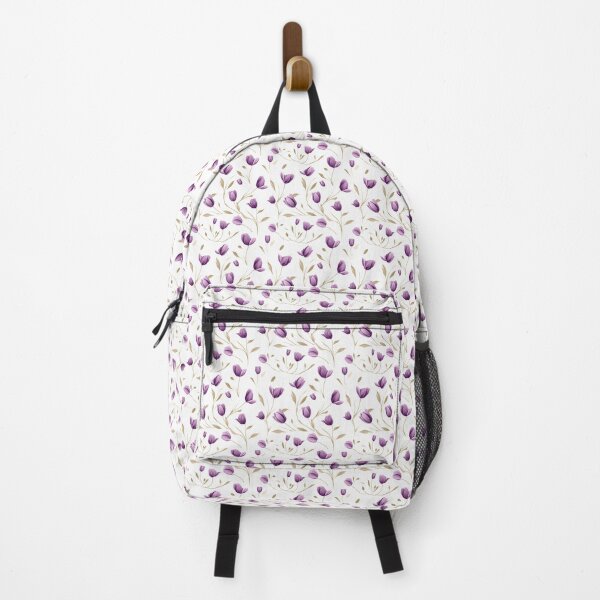 Item preview, Purple Tulip Pattern on a White Background 3 designed and sold by ArtfulAda.