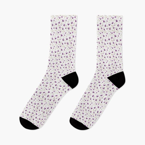 Item preview, Purple Tulip Pattern on a White Background 3 designed and sold by ArtfulAda.