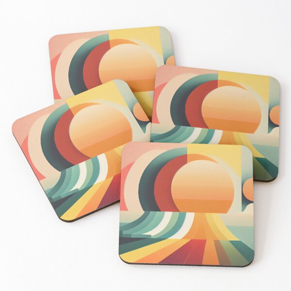 Item preview, Background in 60s, 70s, 80s style. Wallpaper or poster blank. Geometric shapes. designed and sold by anytka.