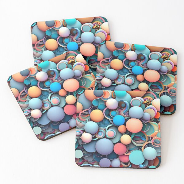 Item preview, abstraction interpenetrating colored circles and circles multicolored color play designed and sold by JaroDesign2023.