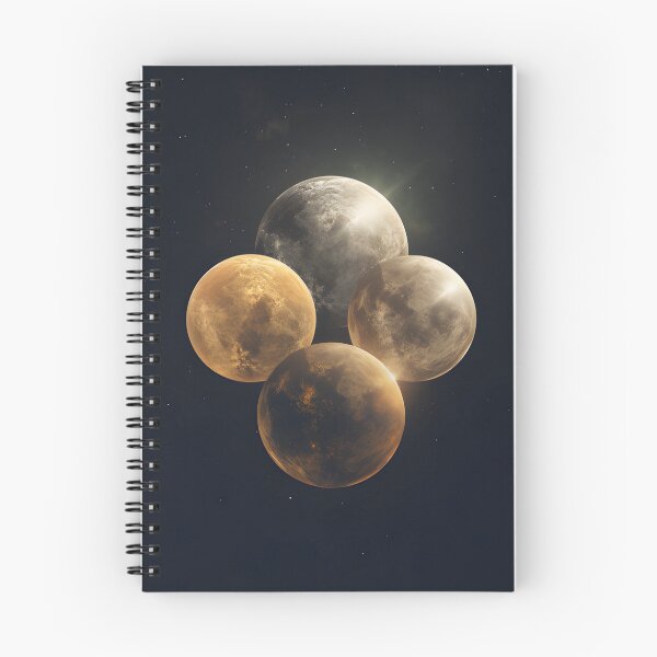 Item preview, Quartet of Celestial Harmony: Moons in Calming Symmetry designed and sold by PeToCreative.