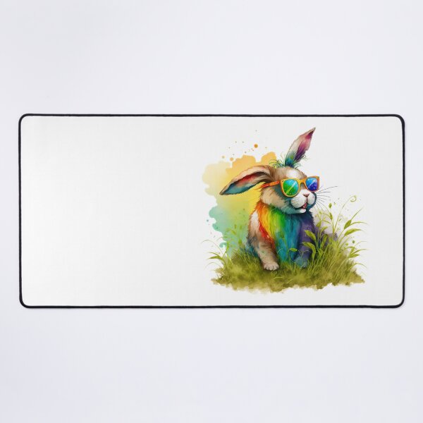 Item preview, Cool Rabbit with Sunglasses in Watercolor designed and sold by ChromaticClings.