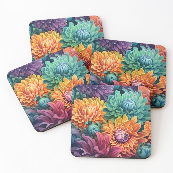 Item preview, Chrysanthemums Pattern 2 designed and sold by BloomBoutiqueTs.