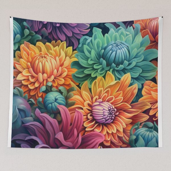 Item preview, Chrysanthemums Pattern 2 designed and sold by BloomBoutiqueTs.