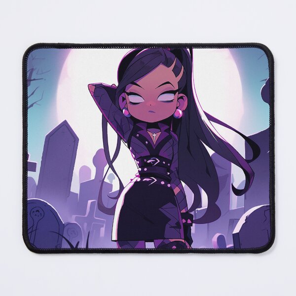 Item preview, Chibi Anime Jenna Ortega Inspired Art Goth Cemetery designed and sold by Ayumi Nakamura.