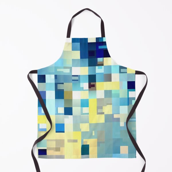 Item preview, abstraction interpenetrating squares blue and yellow color play designed and sold by JaroDesign2023.