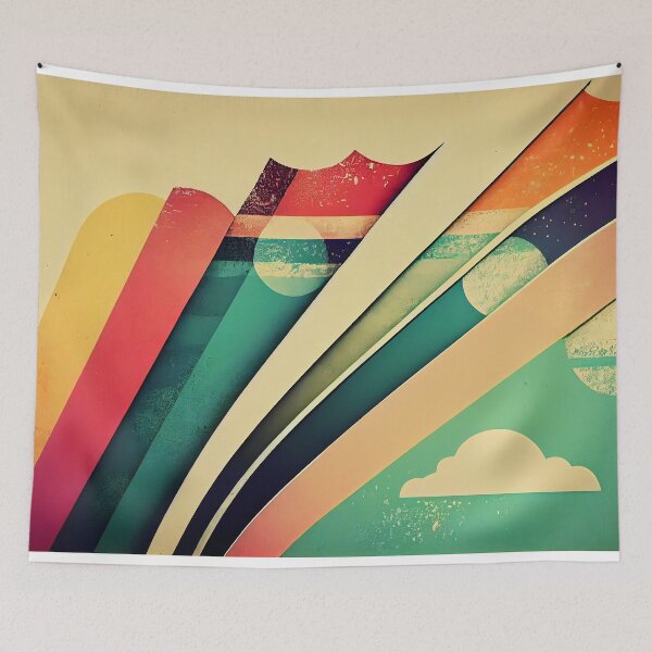 Item preview, Background in 60s, 70s, 80s style. Wallpaper or poster blank. designed and sold by anytka.