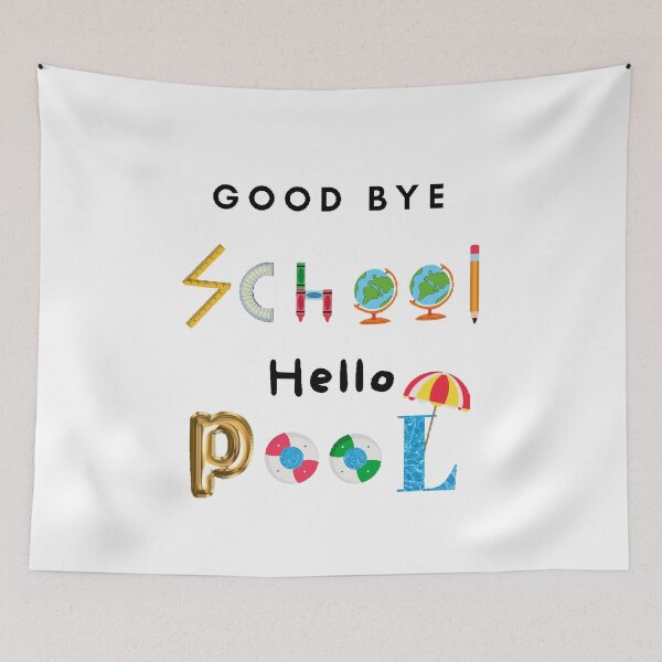 Item preview, Good Bye School Hello Pool - Funny and cute T-Shirts Quotes designed and sold by Designspot2020.
