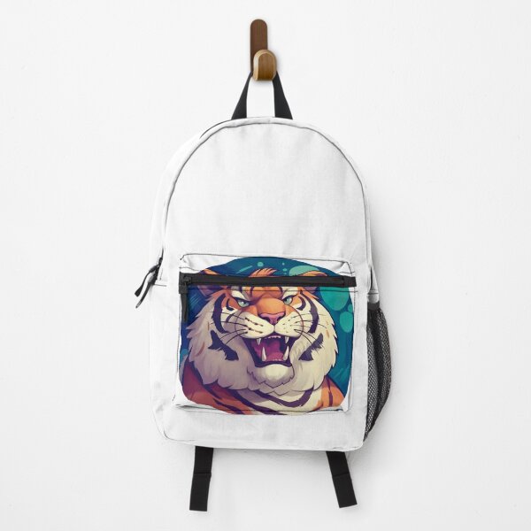 Item preview, Funny chubby tiger panthera tigris tigris circular and colorful sticker design drawn in anime style designed and sold by StickySociety.